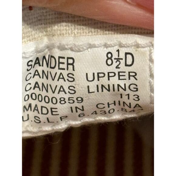 Polo Ralph Lauren Mens Canvas Sander Leather Laced Boat Shoes Size 8.5 - Picture 6 of 10